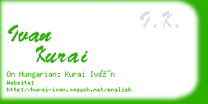 ivan kurai business card